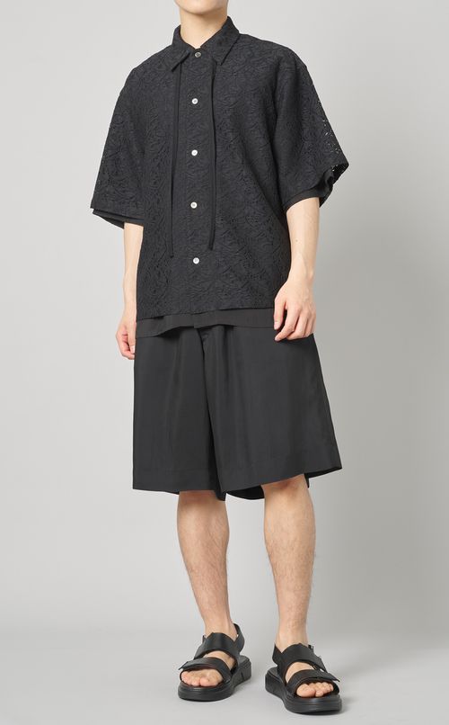 ハーフスリーブレースシャツ