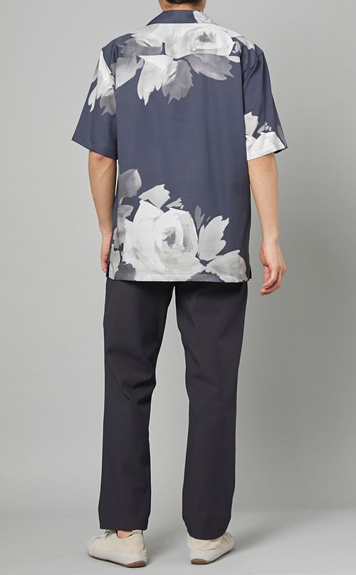 プリントオープンカラーシャツ