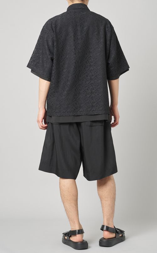 ハーフスリーブレースシャツ