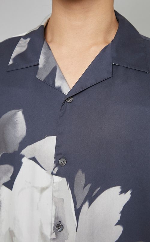 プリントオープンカラーシャツ