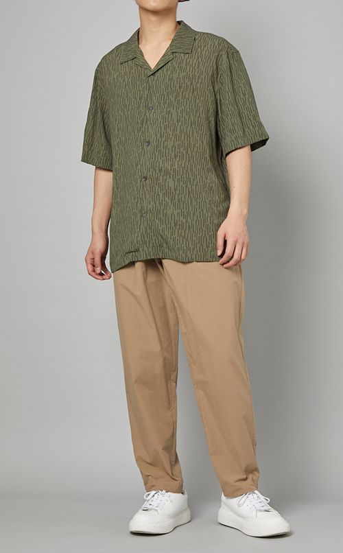 オープンカラーショートスリーブシャツ