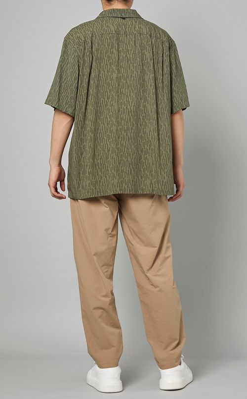 オープンカラーショートスリーブシャツ