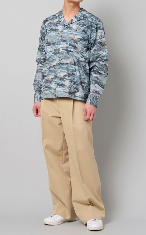 ポプリンワイドパンツ