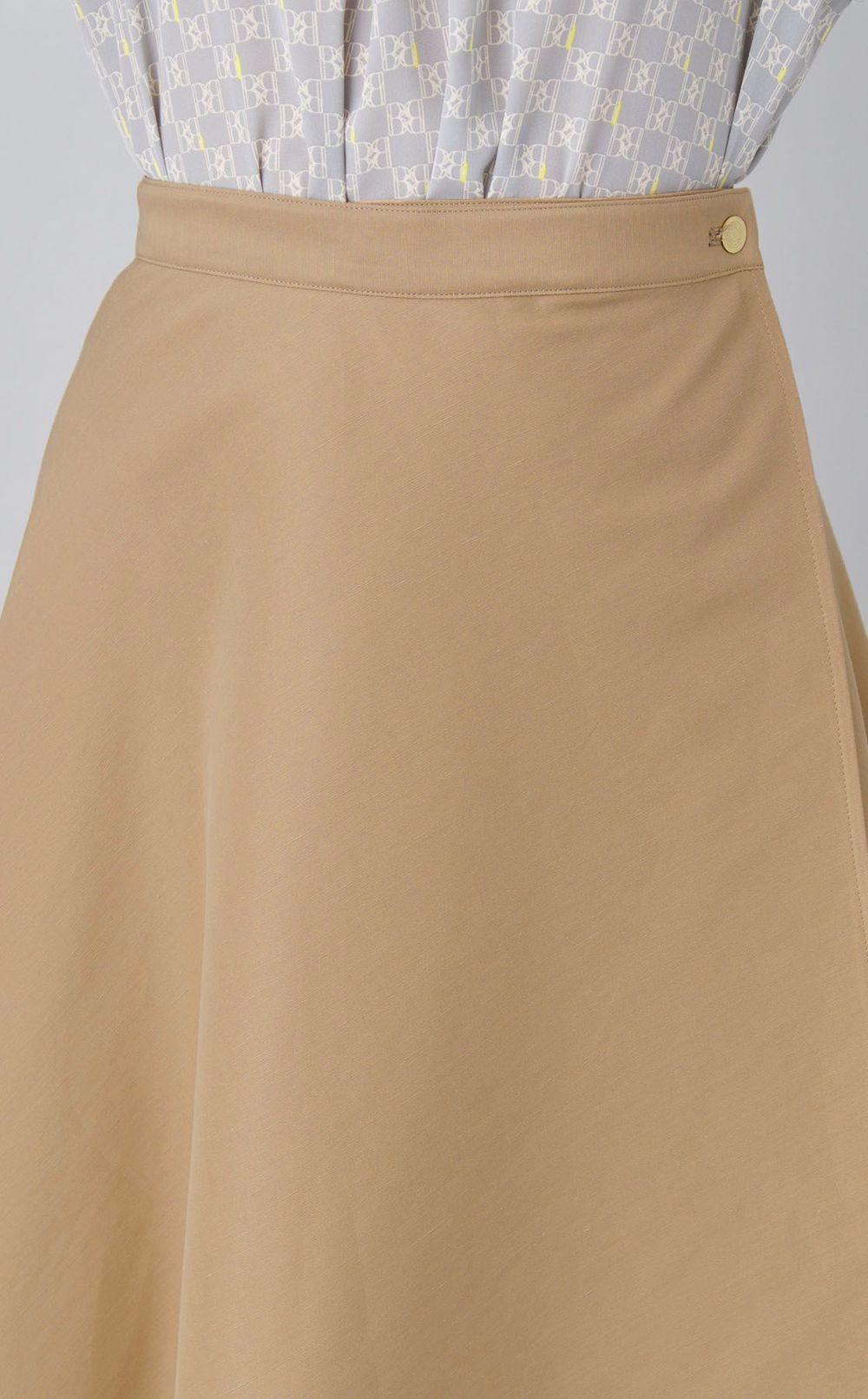 ポリコットンリバーフレアラップスカート