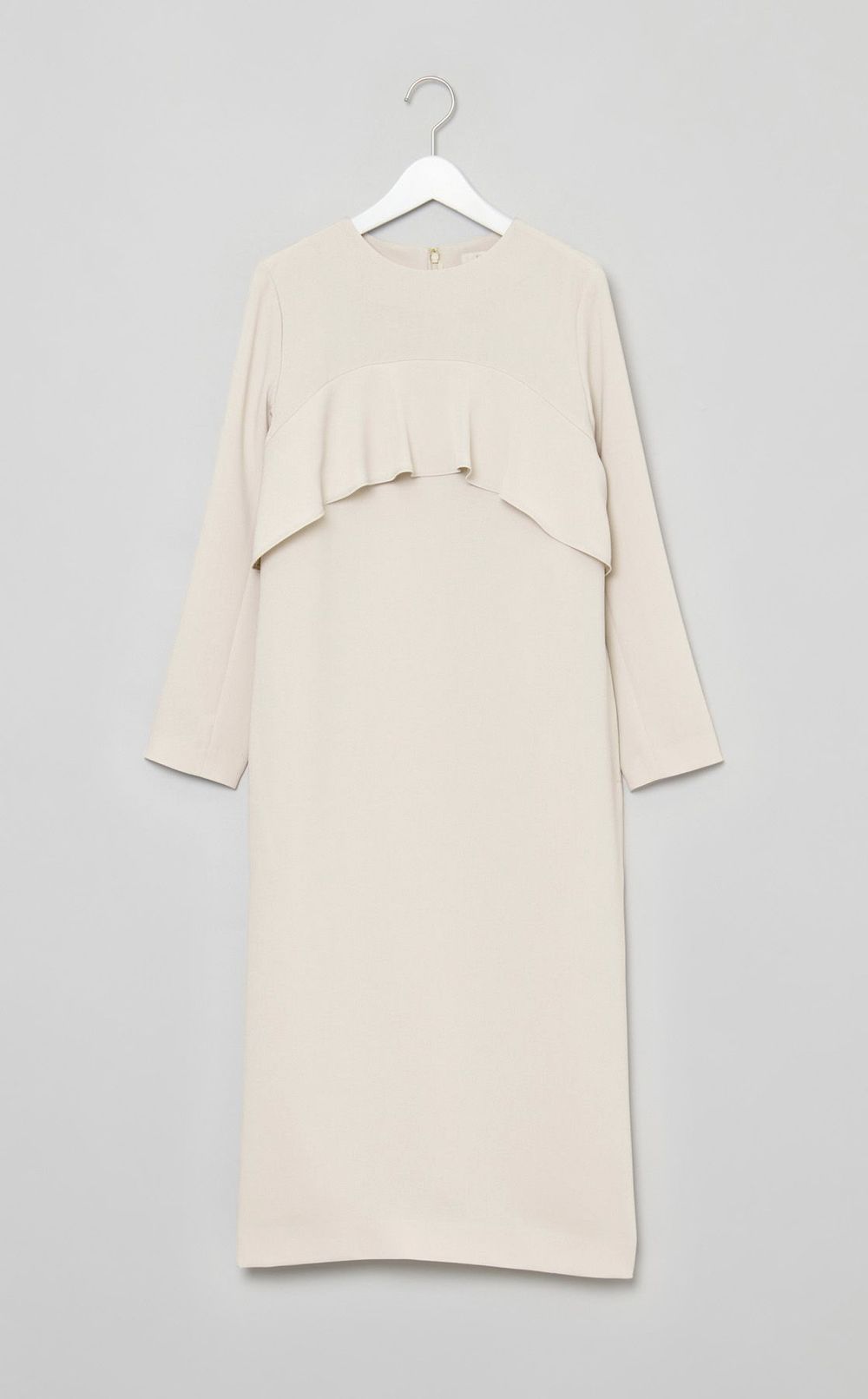 ソフトダブルクロスフリルワンピース