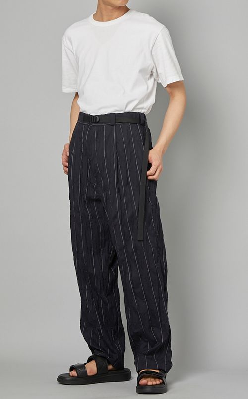 テープベルト1タックパンツ