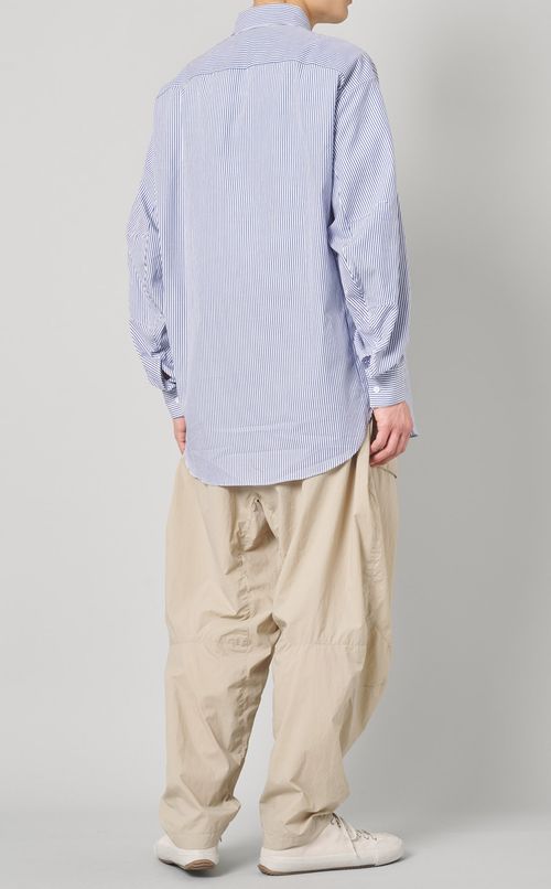 コットンストライプロングスリーブシャツ