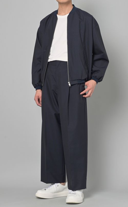 ワンプリーツワイドパンツ