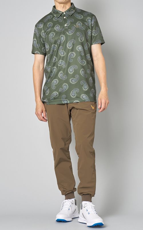 【手洗い可】ペイズリーポロシャツ