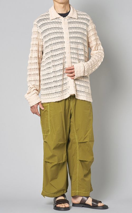 レース編みシャツ