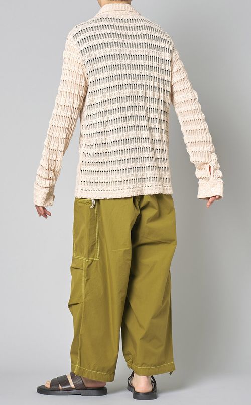 レース編みシャツ