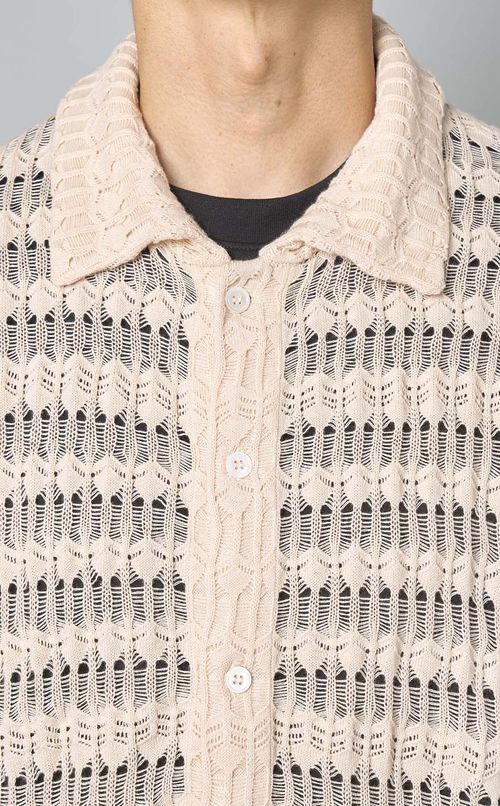 レース編みシャツ