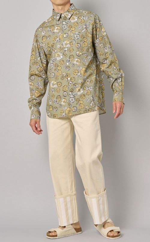 フラワープリントリラックスシャツ