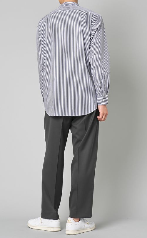 ストライプバンドカラーシャツ