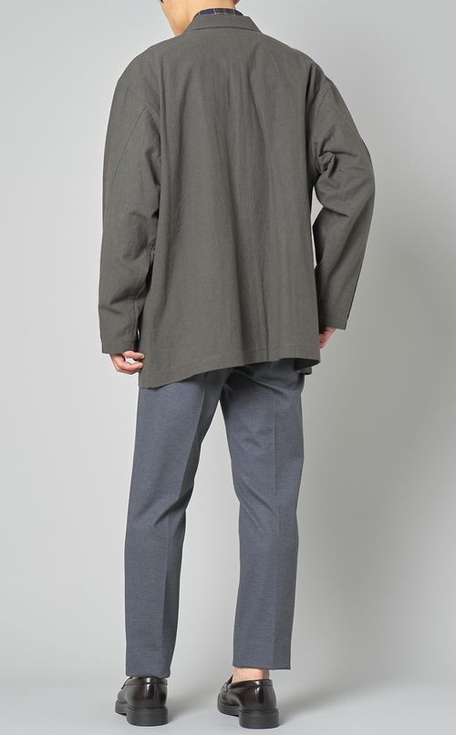 コットンリネン3ボタンジャケット