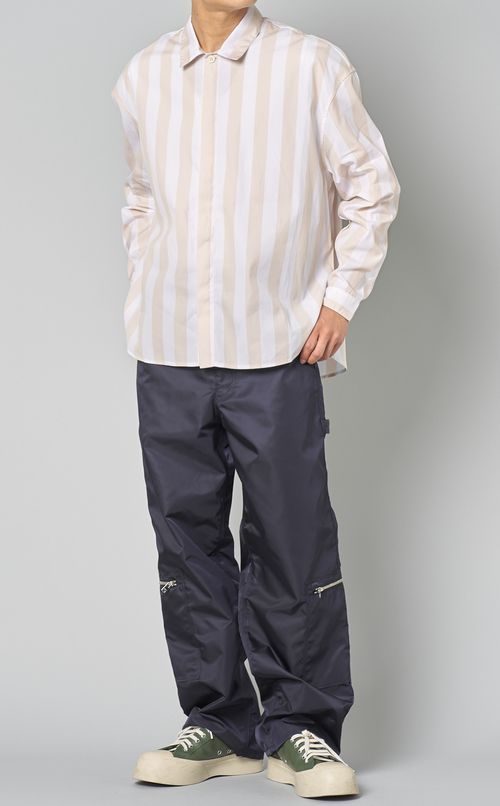 ストライプオーバーシャツ