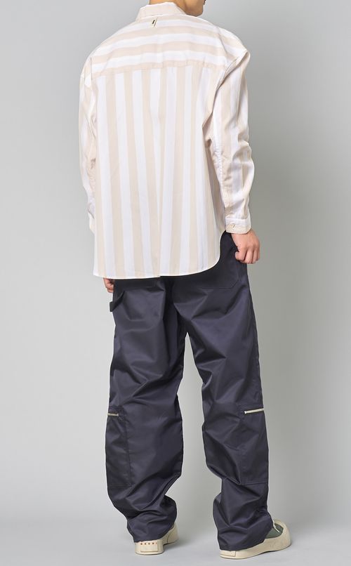 ストライプオーバーシャツ