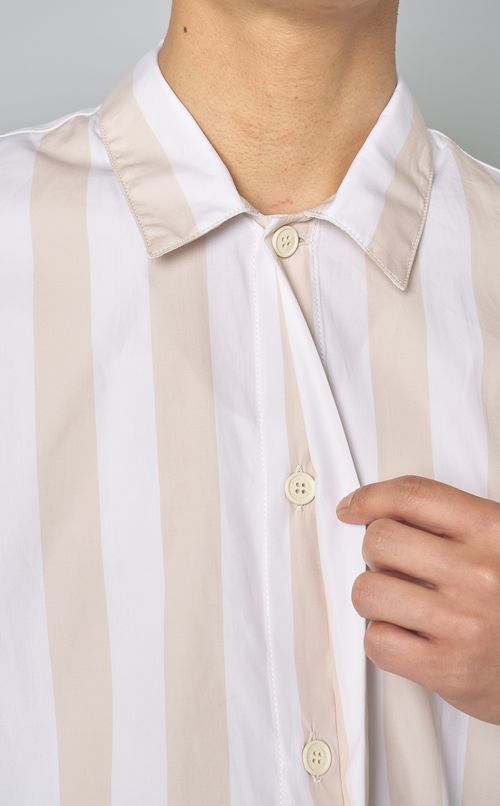 ストライプオーバーシャツ