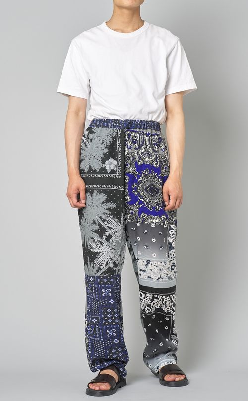 パッチワークプリントパンツ