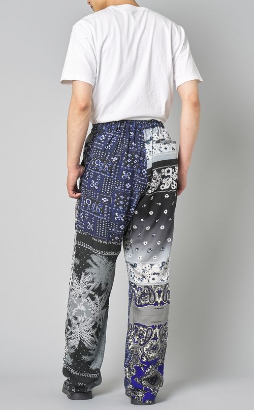 パッチワークプリントパンツ