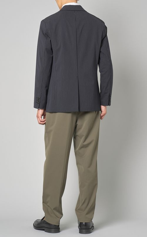 ピークドラペルストライプジャケット