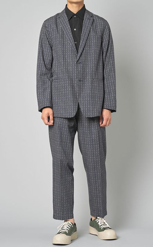 ジオメトリックプリントジャケット