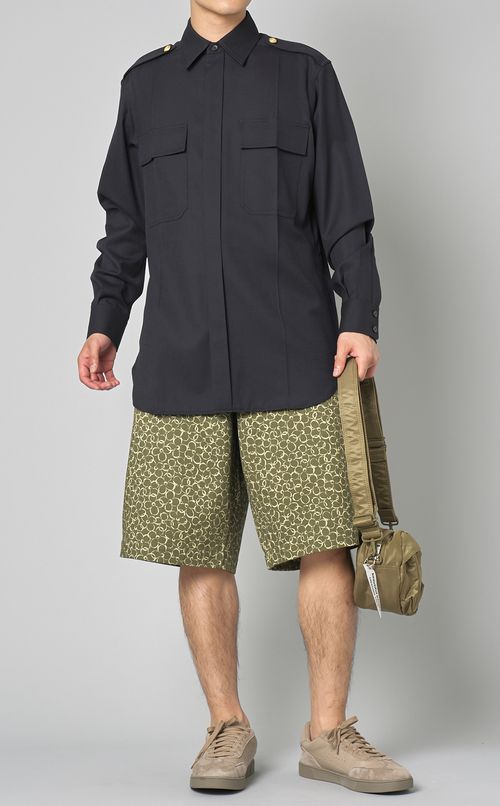 ウールミリタリーシャツ