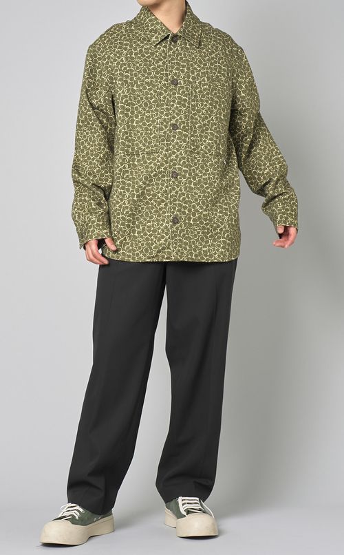 フラワープリントオーバーシャツ