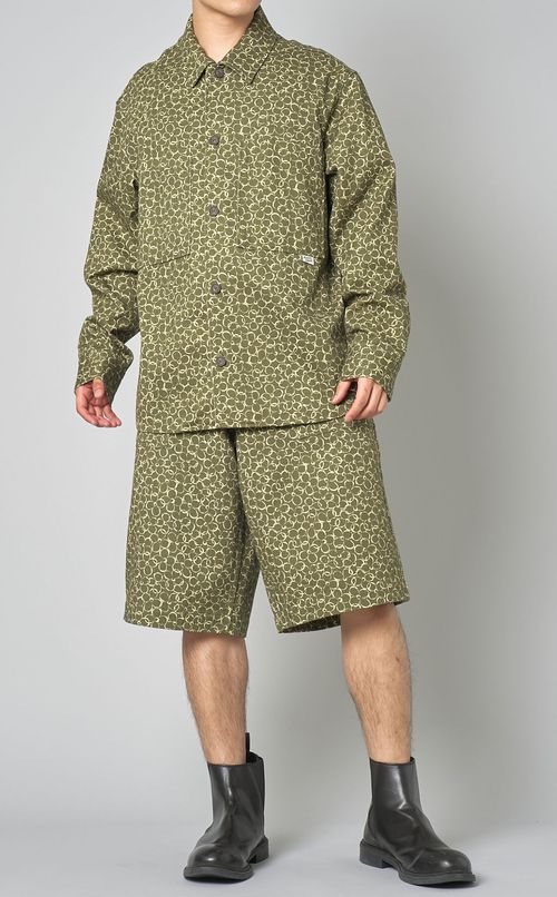 フラワープリントオーバーシャツ