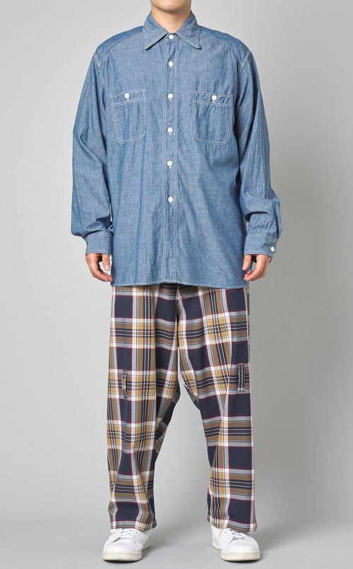 オーバーヨークシャンブレーシャツ