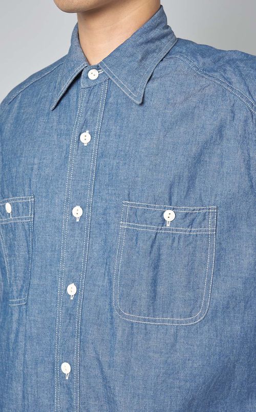 オーバーヨークシャンブレーシャツ