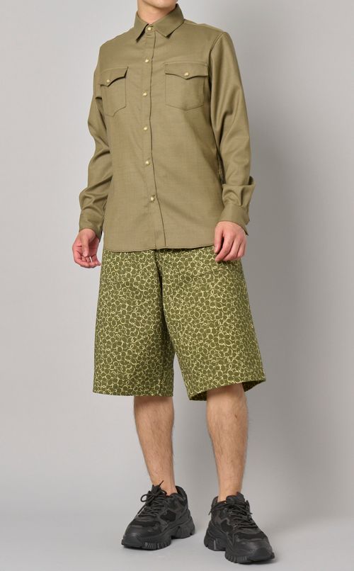 ウールデニムウエスタンシャツ