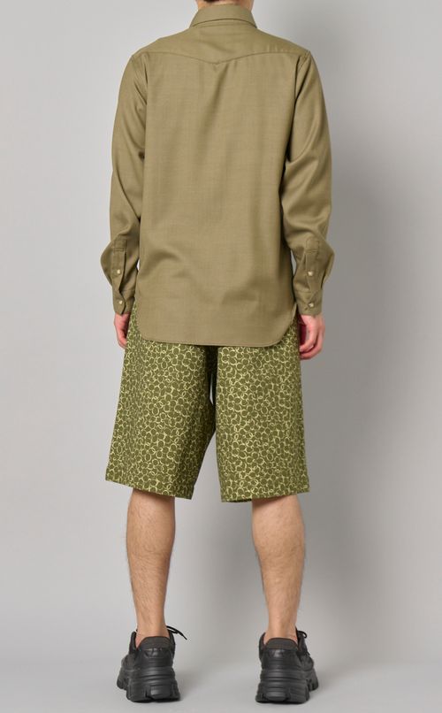 ウールデニムウエスタンシャツ