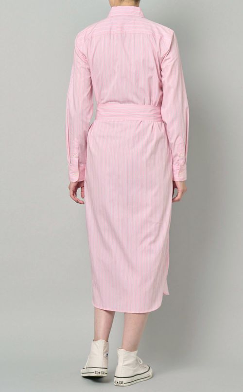 ストライプシャツワンピース