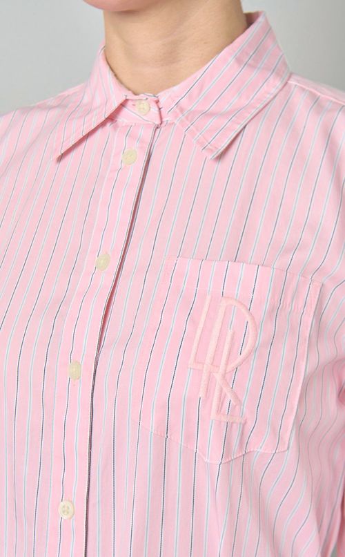 ストライプシャツワンピース