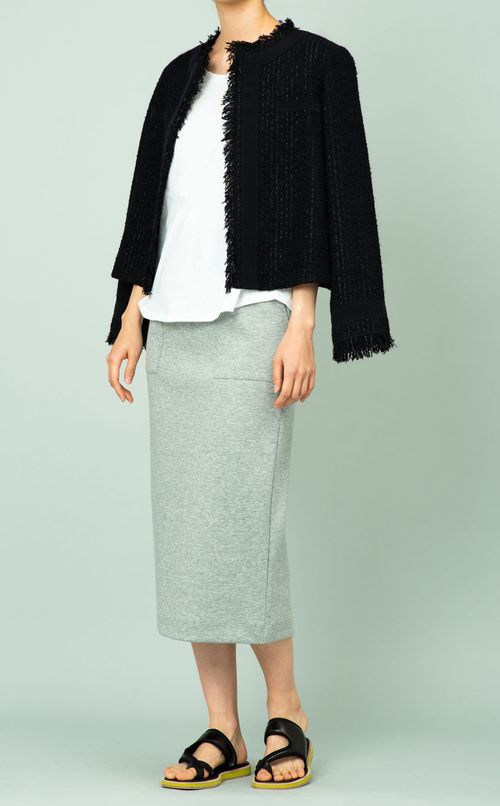 ファンシーツイードノーカラージャケット