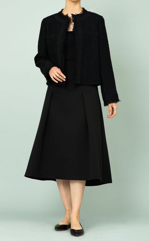 ファンシーツイードノーカラージャケット