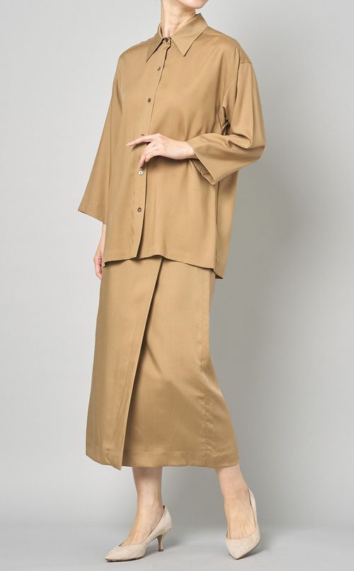 七分袖ワイドシャツ