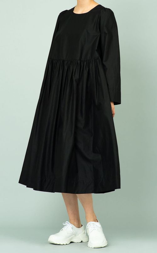 Aラインクルーネックワンピース