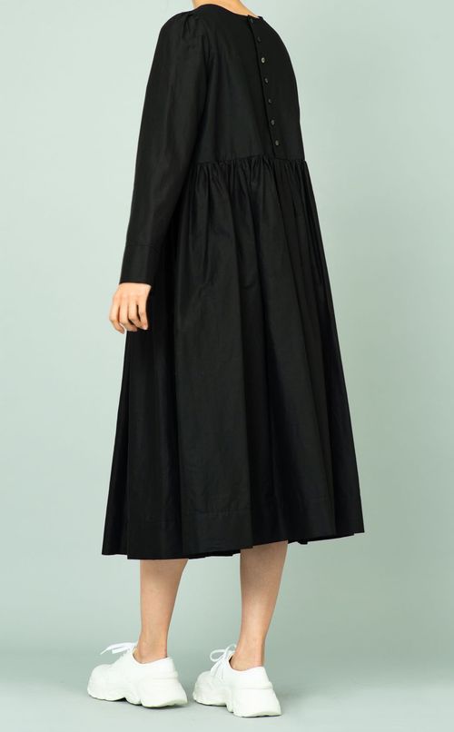 Aラインクルーネックワンピース