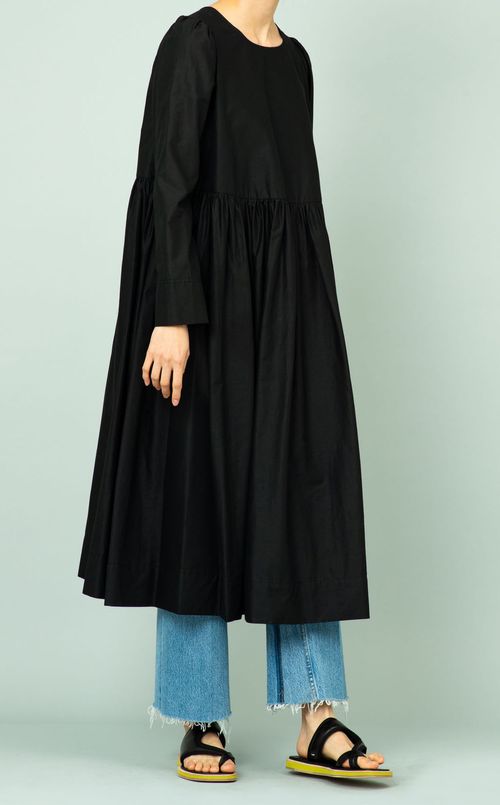 Aラインクルーネックワンピース