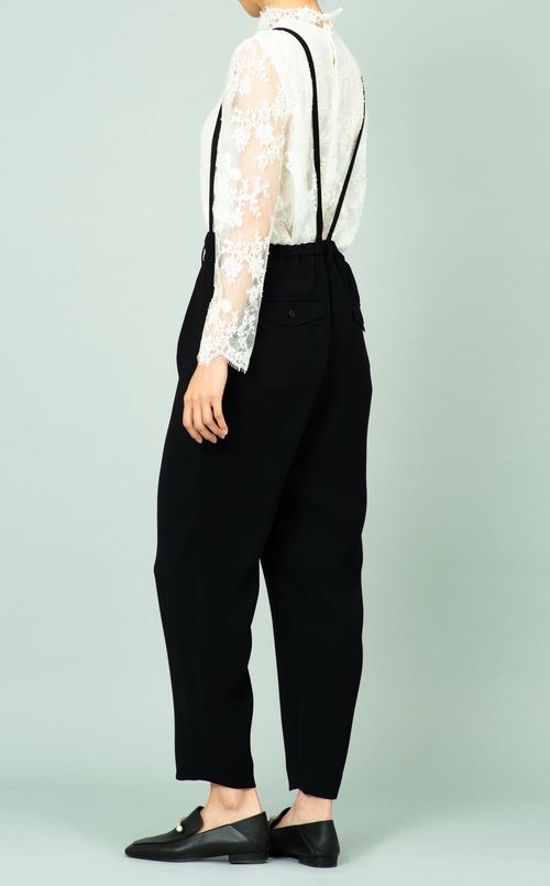 サスペンダー付テーパードパンツ