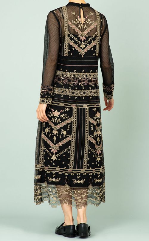 チュール刺繍ワンピース