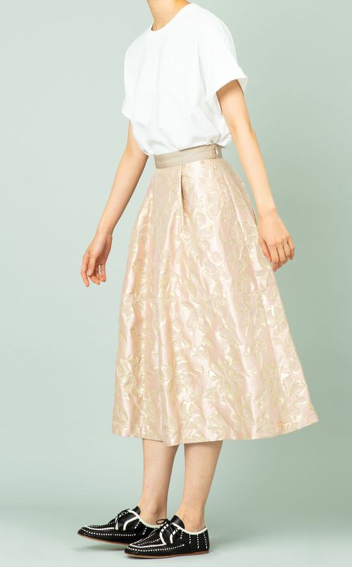 ジャガードボックスプリーツスカート