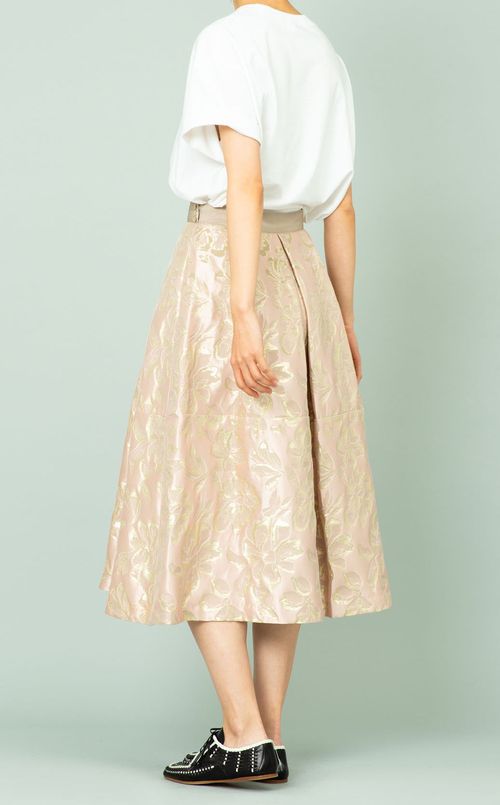 ジャガードボックスプリーツスカート