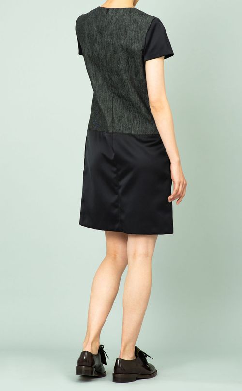 コンビネーションデニムワンピース