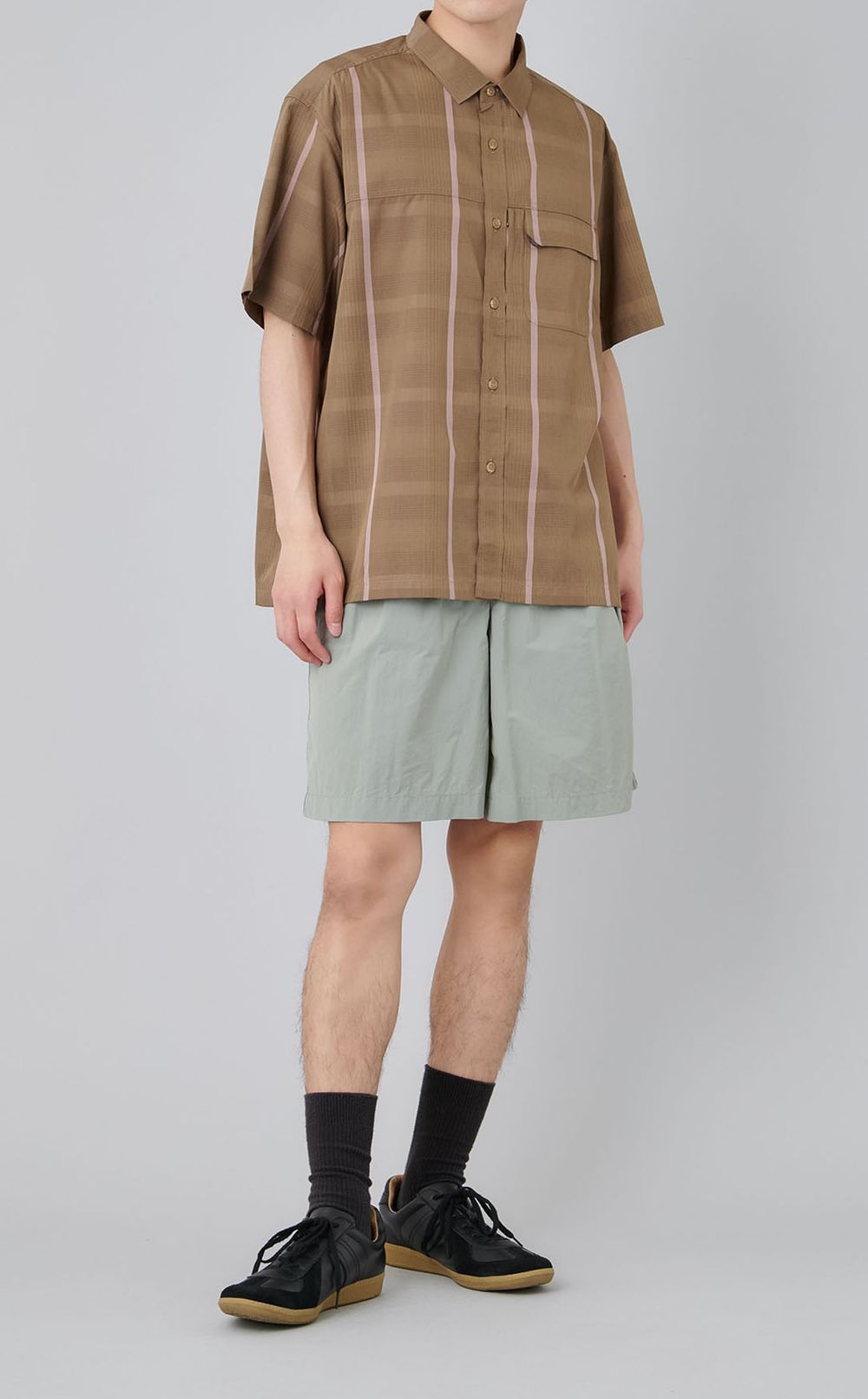 《手洗い可》ショートスリーブチェックシャツ