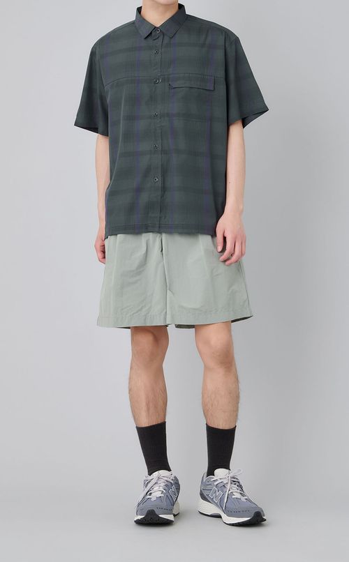 《手洗い可》ショートスリーブチェックシャツ