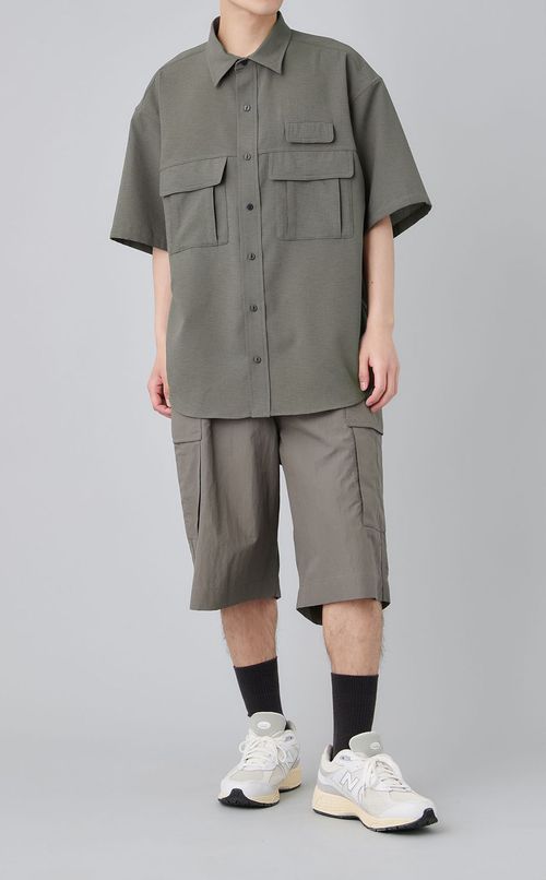 《手洗い可》コットンナイロンカーゴショートパンツ