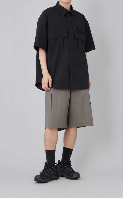 《手洗い可》コットンナイロンカーゴショートパンツ